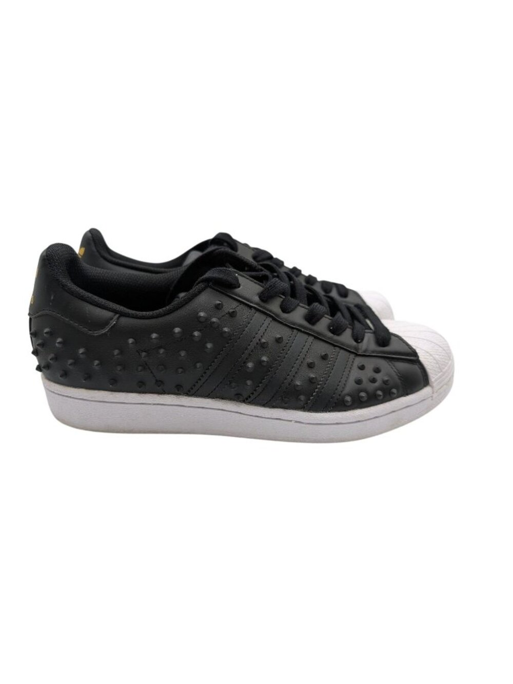 Adidas Superstar Studded Black Leather Sneakers  Size womens 8 US Mens 9
